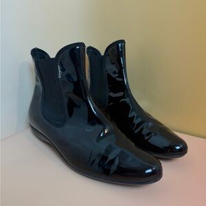 Salvatore Ferragamo patent leather ankle boots
